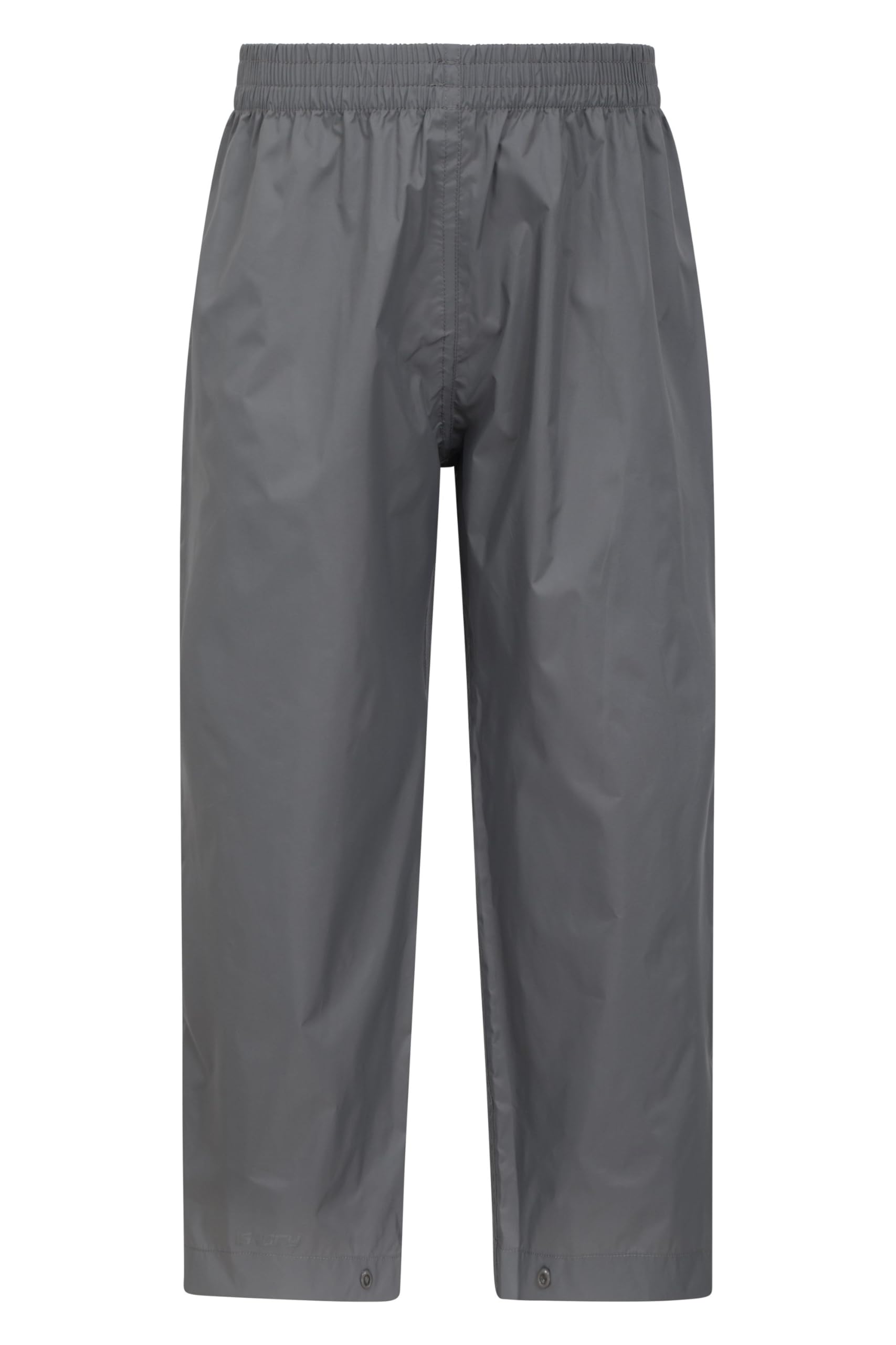 Mountain Warehouse Pakka Kids Waterproof Over Trousers - Taped Seams Rain Pants, Lightweight, Rip-Stop Overpants, Packaway Bag - for Autumn Winter, Walking, Travelling Grey Kids Size 11-12 Years