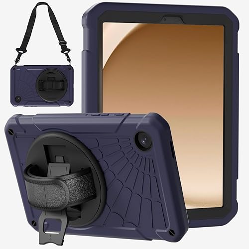 PZJI Case for Samsung Galaxy Tab A9 8.7 Inch 2023, with 360 Rotating Hand Strap 
