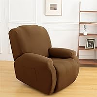 Vista 11 de LazyBoy - Funda para sillón reclinable, color liso, 4 piezas, fundas protectoras de muebles para sillón reclinable con bolsillo, funda para sofá