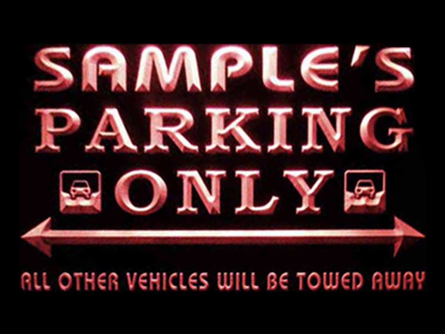 ADVPRO Name Personalized Custom Car Parking Only Bar Beer Neon Light Sign Pink 12x8.5 inches st4s32-qo-tm-k