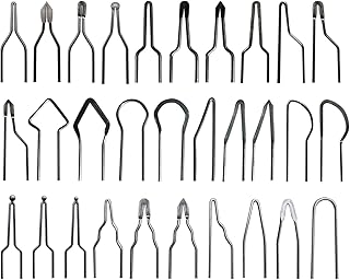 30pcs Wood Burning Kit,Wood Burning Tool,Burning Tool Wood Burning High impedance Nickel-Chromium Wire Pen tip Wood Burning Tool Pen tip can Replace Accessories (Pen tips-1-30 Kinds)
