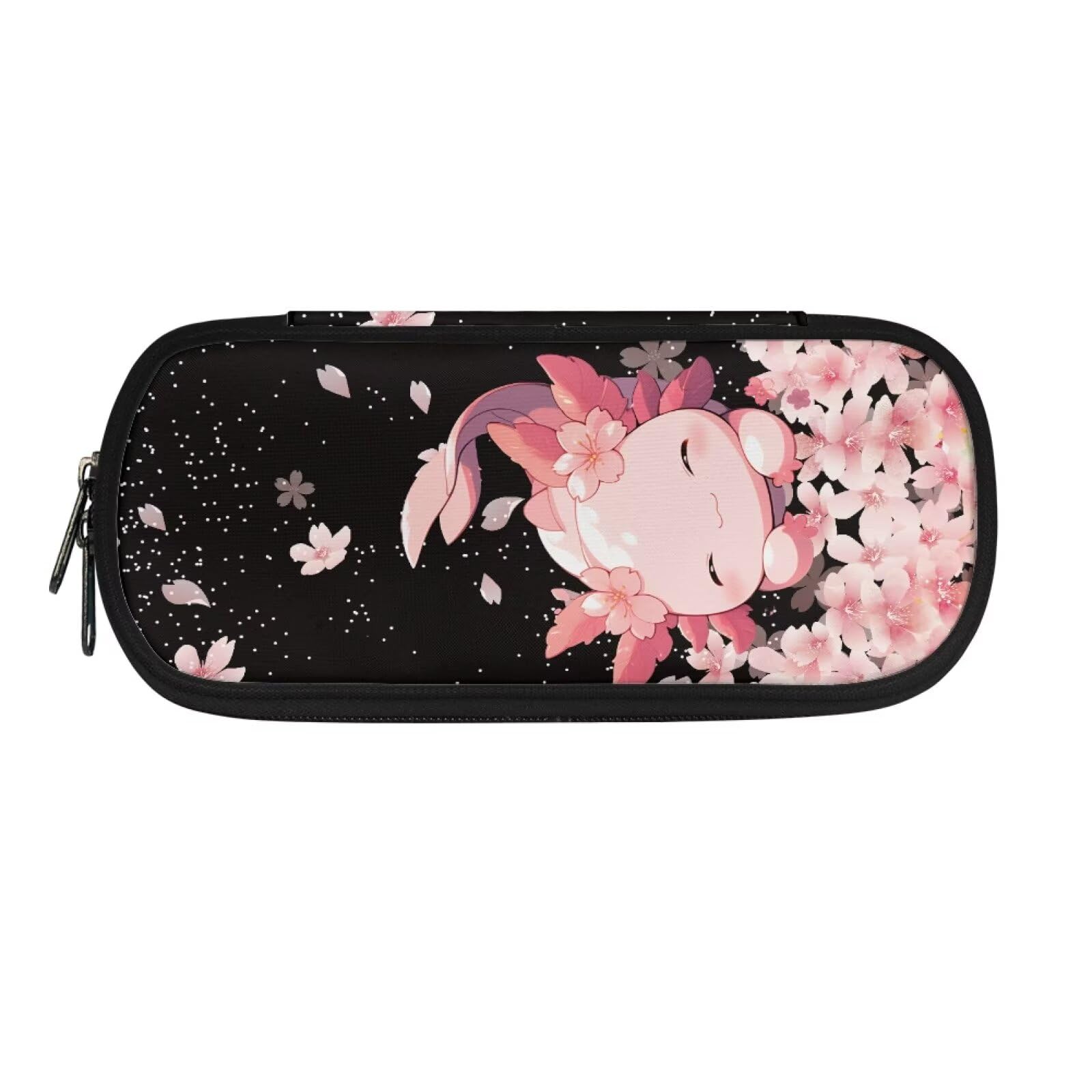 HUIACONG Cherry Blossom Girls Pencil Cases for School Pencilcase Axolotl Pencil Case Large Capacity Pencils Case Pencilcases