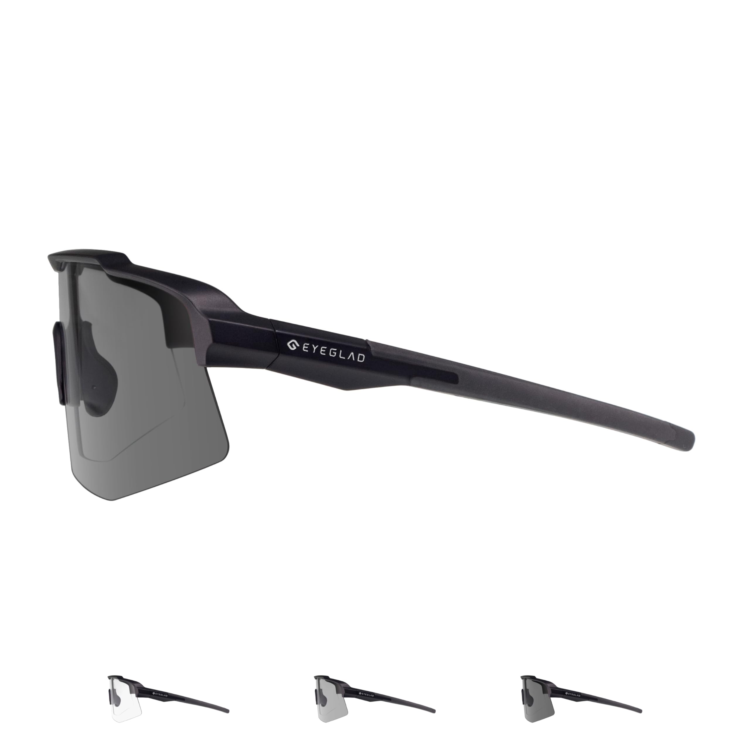 MOTIONVIEW Photochrom Sport Sonnenbrille aus Biobasiertem Material UV400 für Damen und Herren Radfahren Laufen Outdoor Baseball Softball