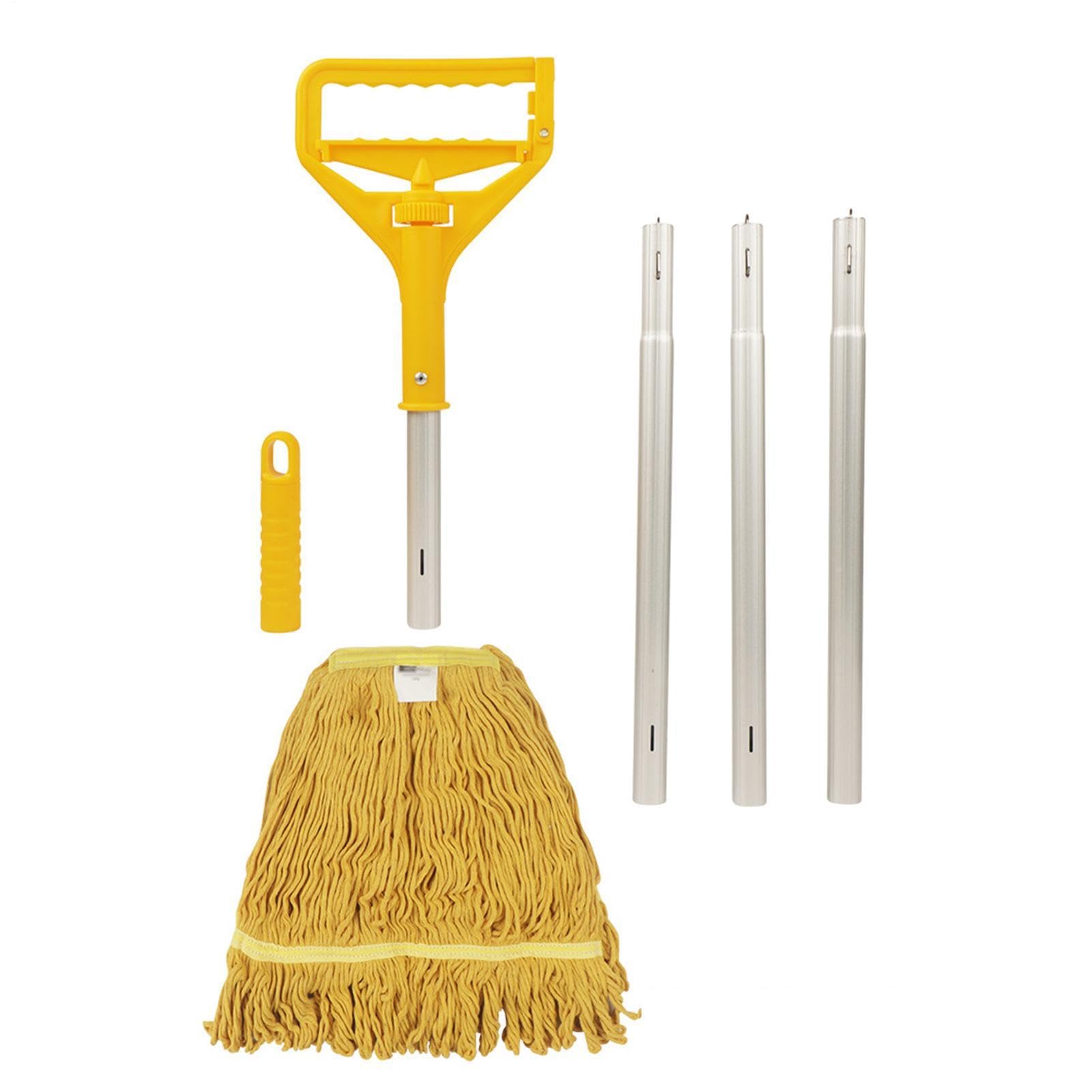 Mopa con Cordones Paño de Barrido Desmontable de 4 Secciones | Fregona para Suelos de Madera para polvo madera parquet hogar baño cocina salón dormitorio y