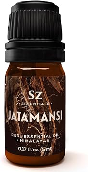 Jatamansi Essential Oil aka Spikenard - 100% Pure & Undiluted - Extracted from Nardostachys Jatamansi - Strong & Powerful Scent with Earthy Overtones - Therapeutic Grade - 0.17oz