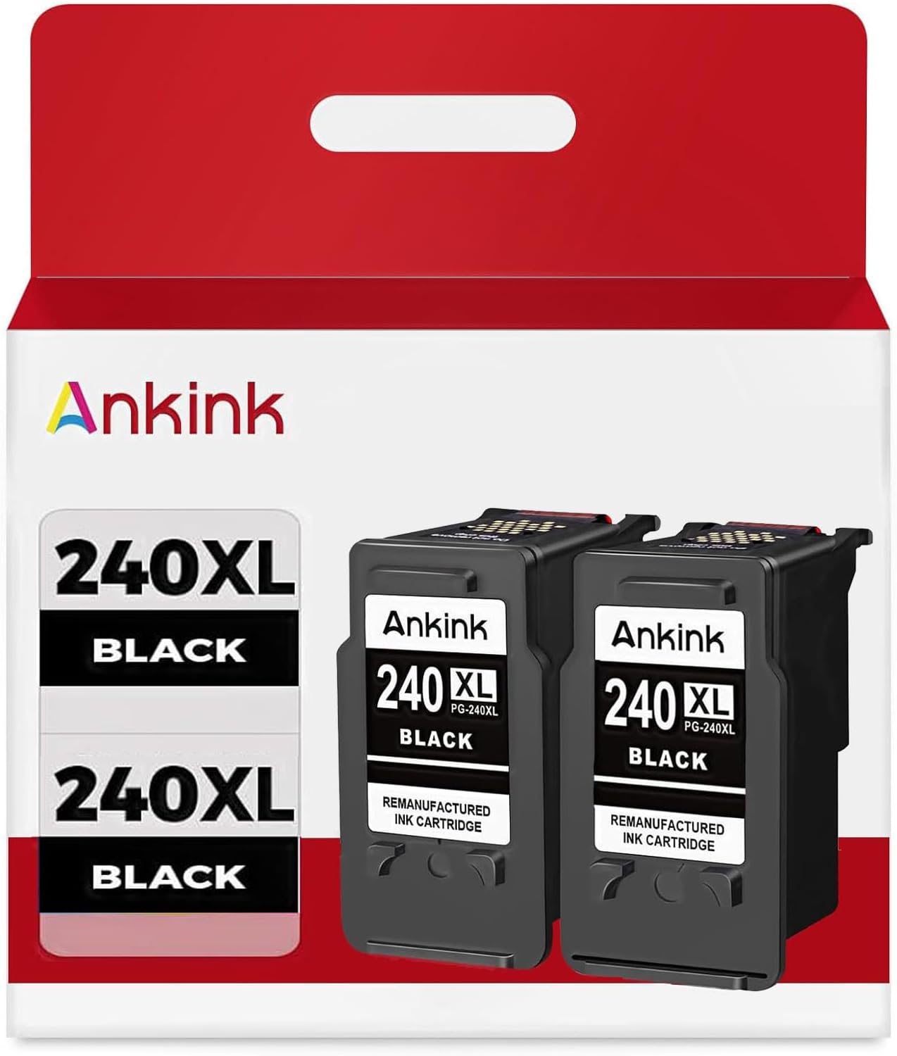 240 Black Compatible Ink Cartridge Replacement for Canon 240 240XL PG 240 XL Ink Cartridges Fit for for MG3600 MG3620 TS5120 TS5100 MG3220 MG3520 MG2120 MX452 MX512 MX532(Black, 2-Pack)