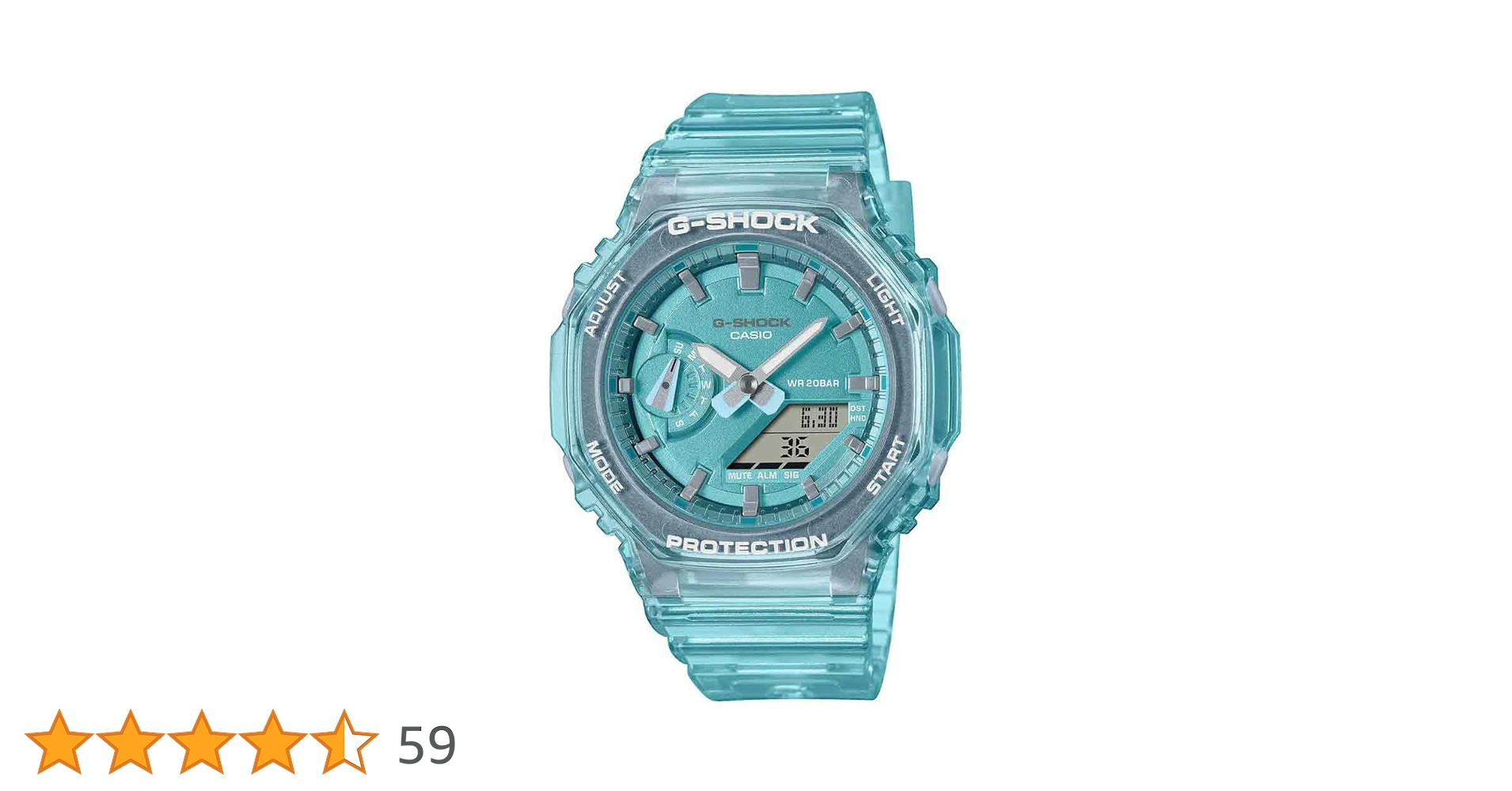 Casio Montre Quartz Unisexe 42.80mm avec Cadran Bleu analogique et