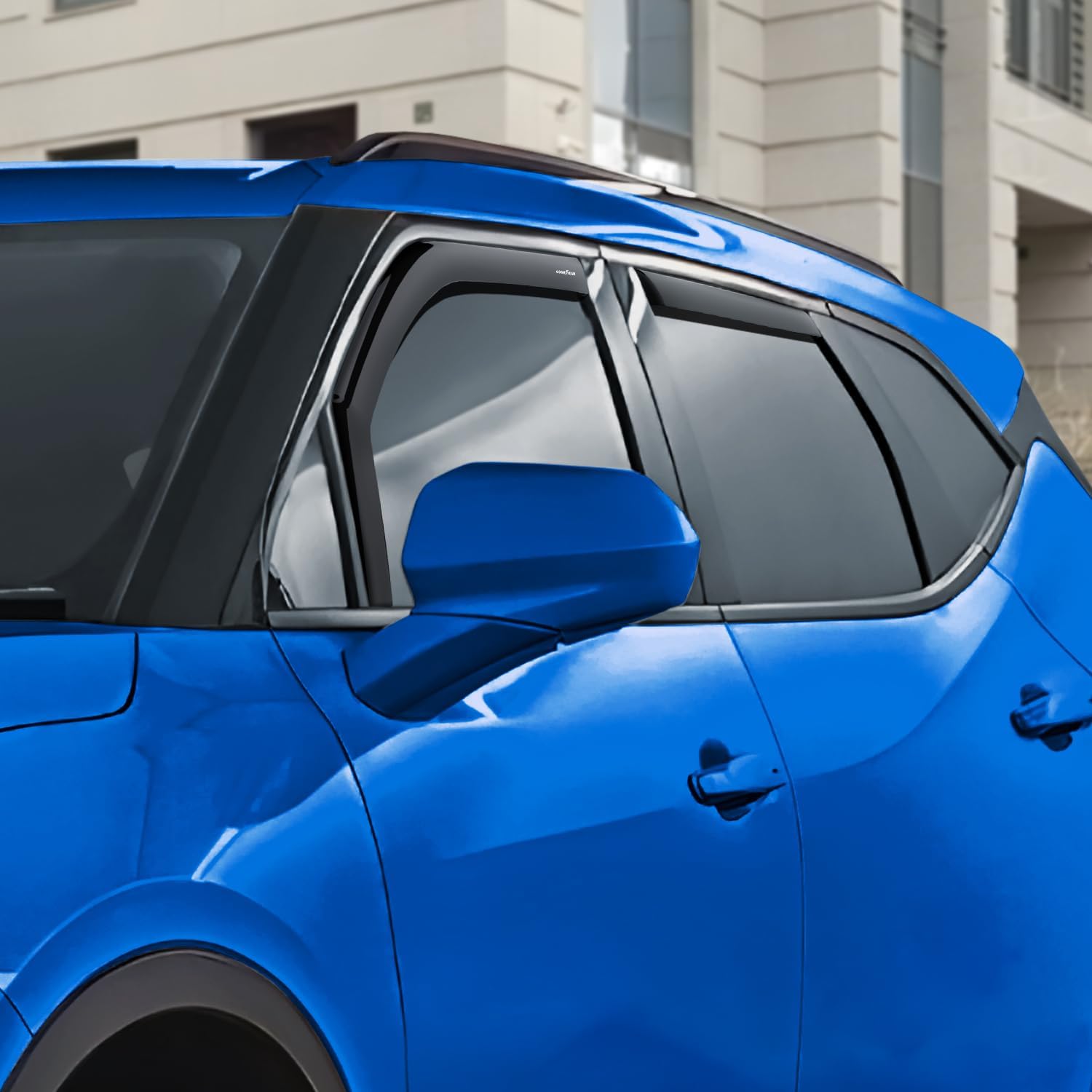 Goodyear Shatterproof in-Channel Window Deflectors for Chevrolet (Chevy) Blazer 2019-2026, Rain Guards, Window Visors for Cars, Vent Deflector, Car Accessories, 4 pcs - GY008035