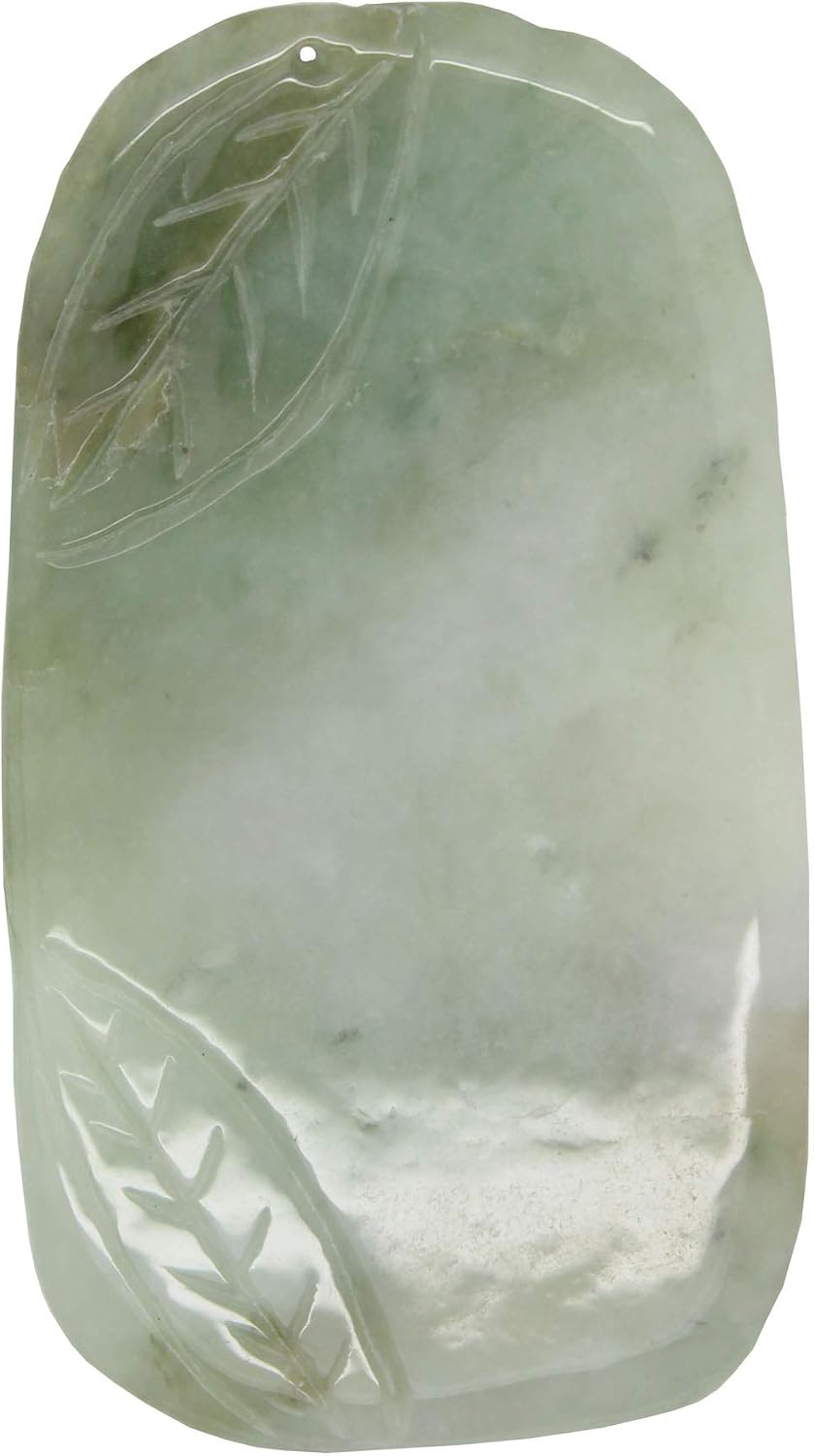 Zodiac Jade Pendant with Flying Dragon Spiral On Money Wave and Longevity Peach ak331N
