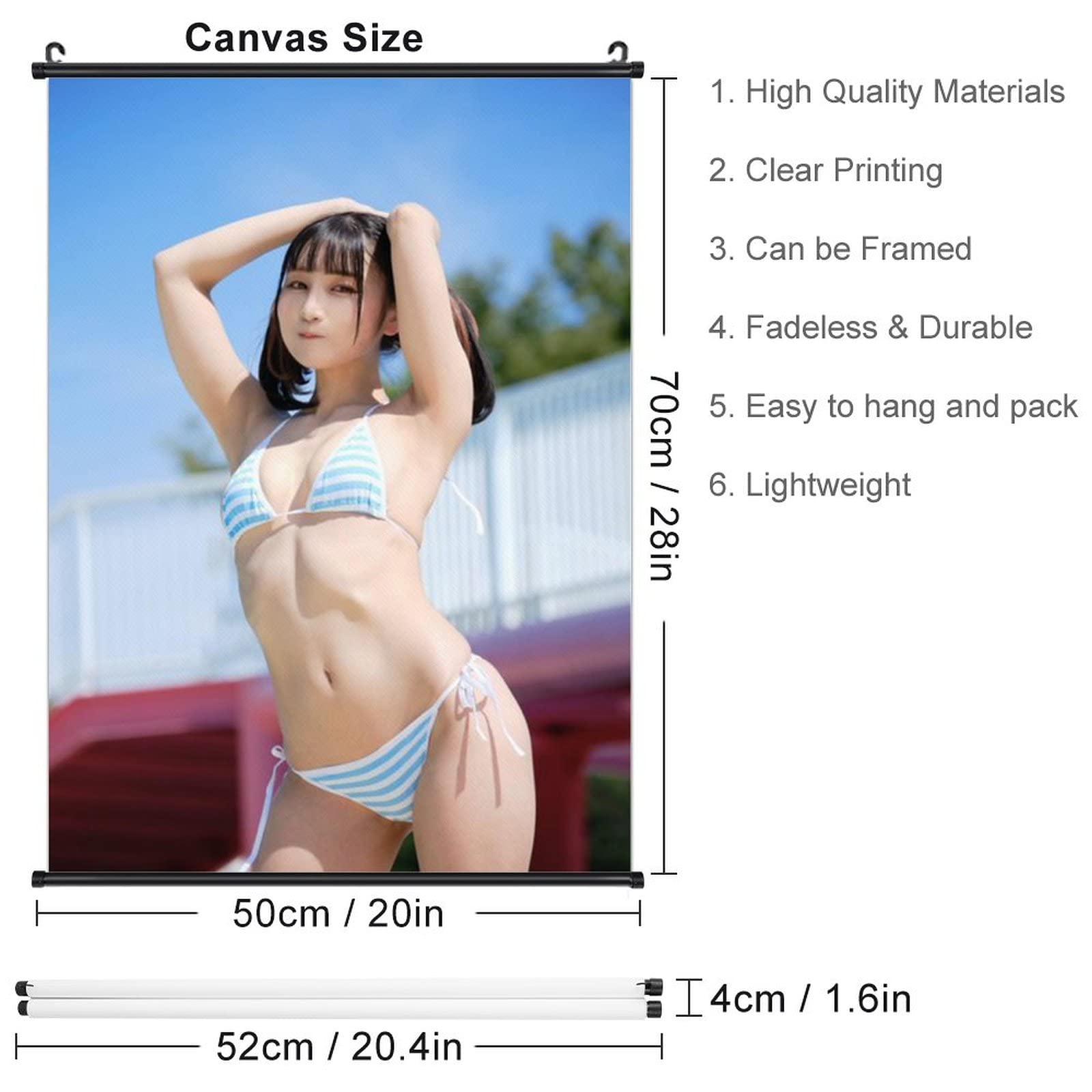 Amazon.co.jp: 片瀬美月 ポスター 掛け画 組立式 アートワーク