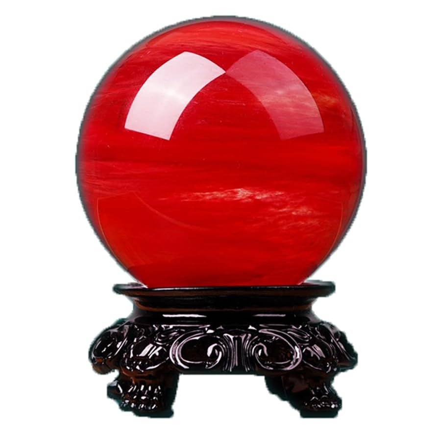 レッド　丸玉　天然クォーツ レッド丸玉天然クォーツ