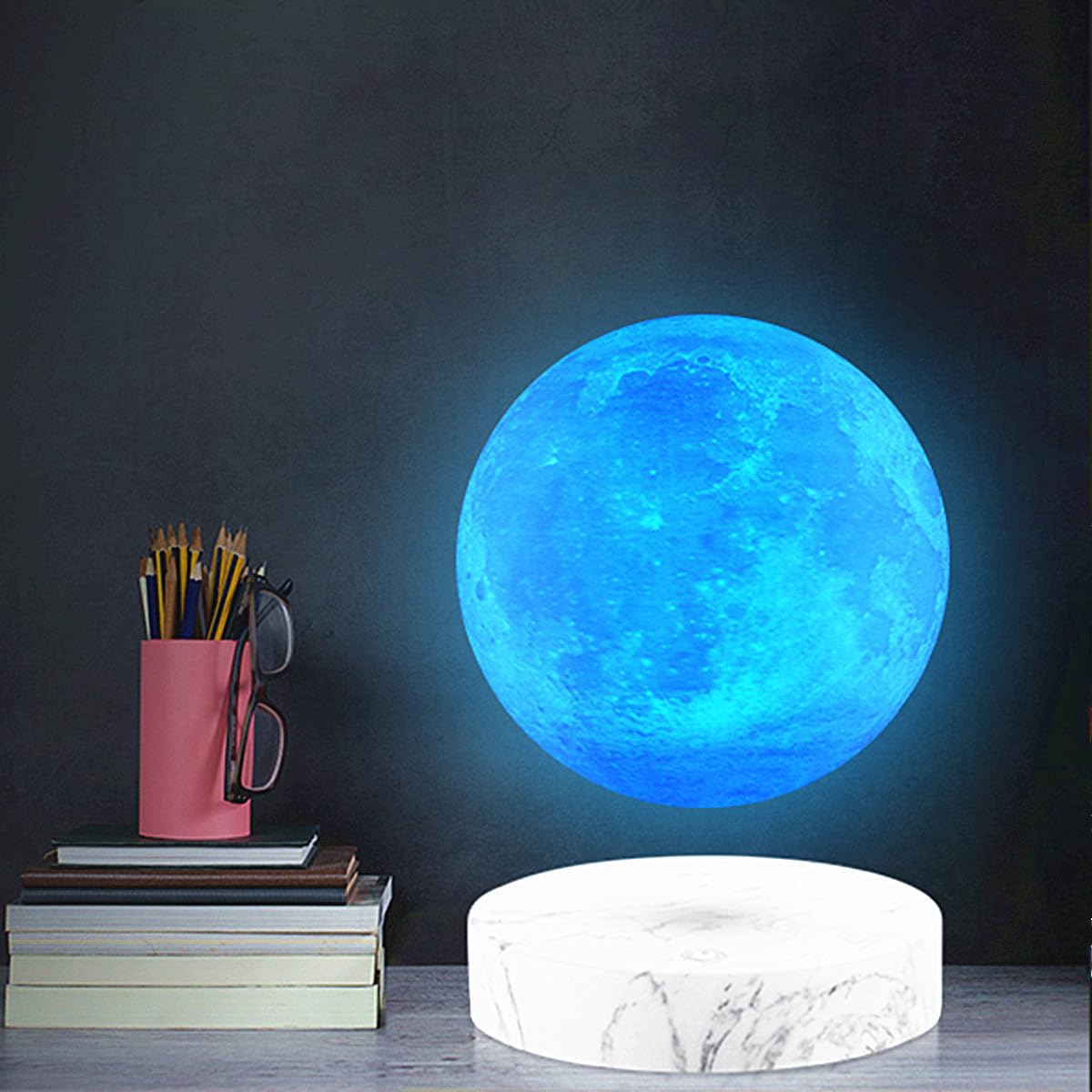 Lampada di luna fluttuante magnetica, lampada di luna fluttuante, luce notturna, 16 colori, luna, lampada decorativa fluttuante per camera, ufficio