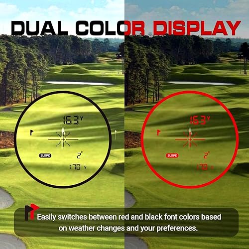 Miniatura 2 de Telémetro láser de golf Pro Z1 con pendiente, aumento 7X, pantalla de doble color, rango de 1300 yardas, bloqueo de bandera con pulso, agarre