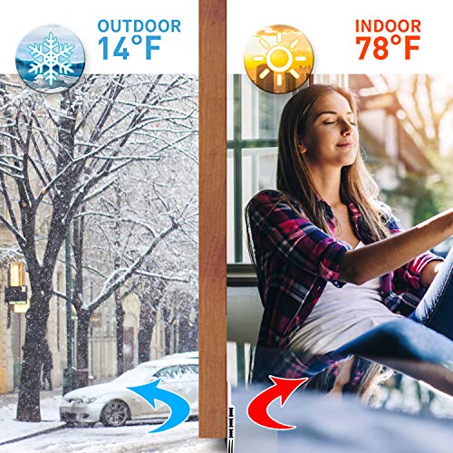 image for Holikme 2 Pack Door Draft Stopper Under Door Draft Blocker Insulator D