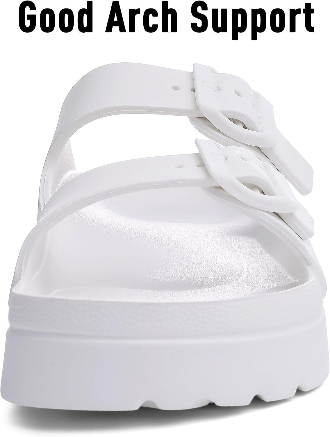 Goosecret Women's Platform Sandals with Arch Support, Chunky Lightweight Foam Slip on Slides, Comfortable Summer Beach Sandals with Adjustable Buckle thumbnail
