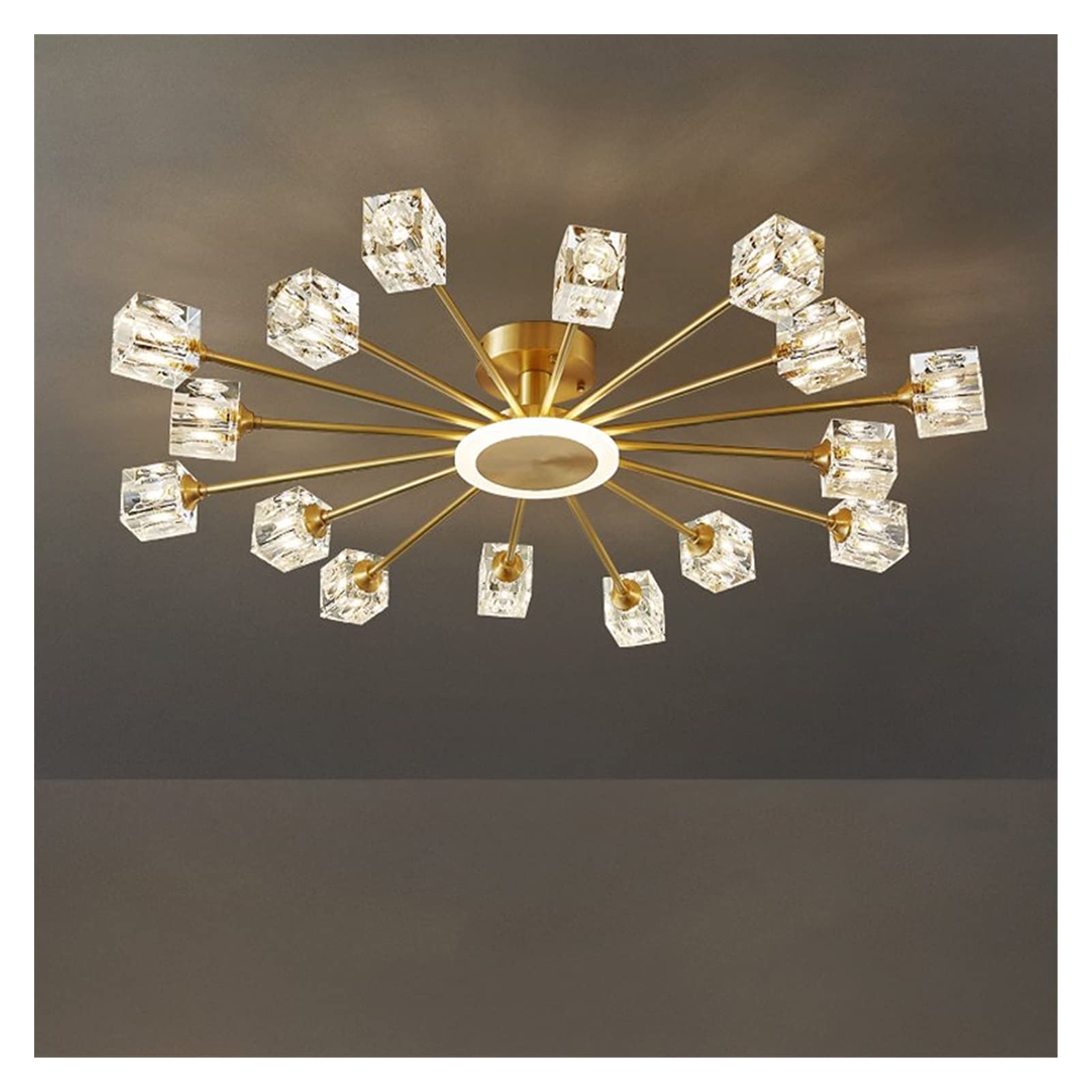 Brass Ceiling Lamps Dining Room Kitchen Fixture Led Ceiling Lights Bedroom Lighting Crystal Lampshade Ceiling Light Living Room