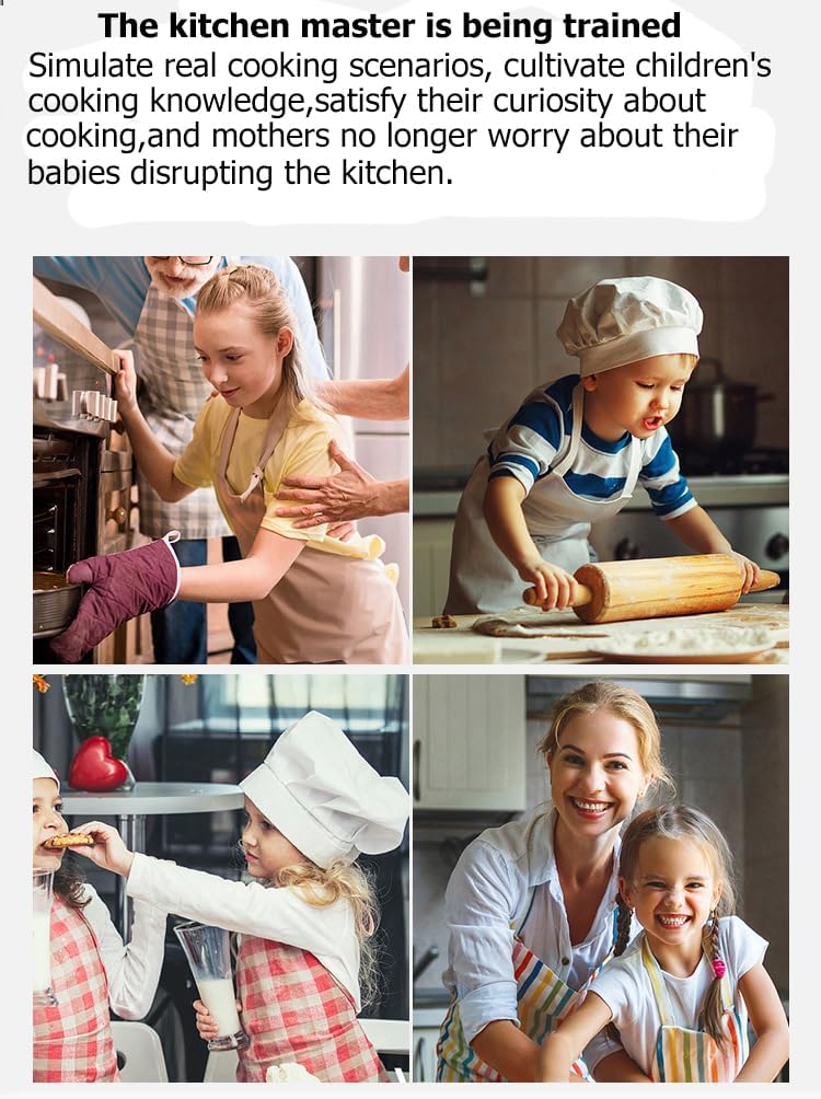 Kids Baking Sets for Girls ,Chef Costume Kids and Ttoddler Apron for Girls,Kid Apron and Chef Hat Set,Popular Gifts for 2-8 Year Old ,Stocking Stuffers - Image 4