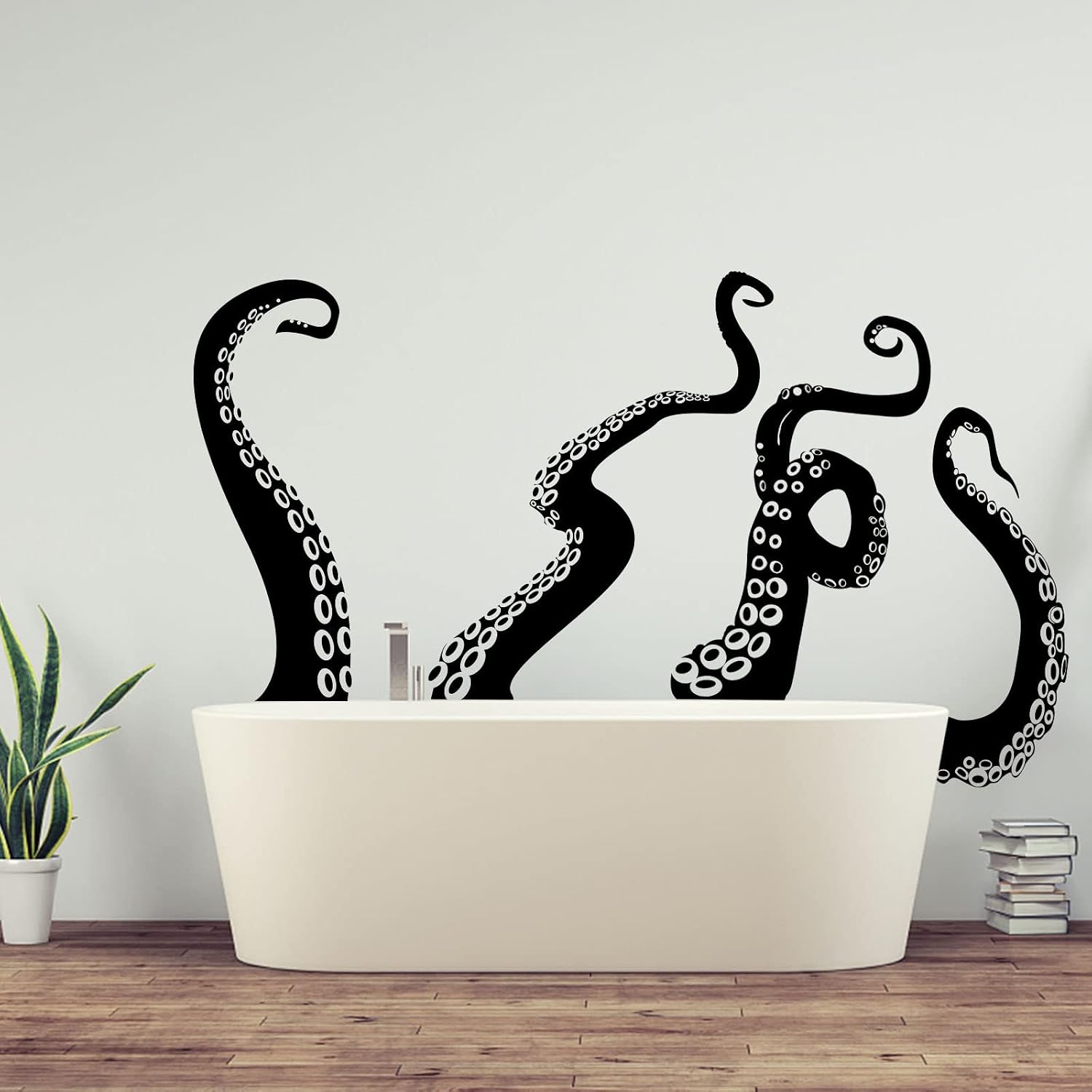 SUPERDANT Octopus Tentacles Wall Decals Sea Animal Wall Stickers Vinyl Wall Art Wall Decal Interesting Quotes Decal for Living Room Bedroom Wall Decor 4 Sheets/Set 23x59 cm - Image 5