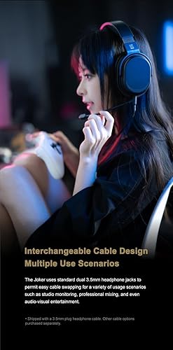 Miniatura 8 de Moondrop Joker - Auriculares de monitoreo profesional con respaldo cerrado dinámico de tamaño completo con enchufe estéreo de 0.138 in