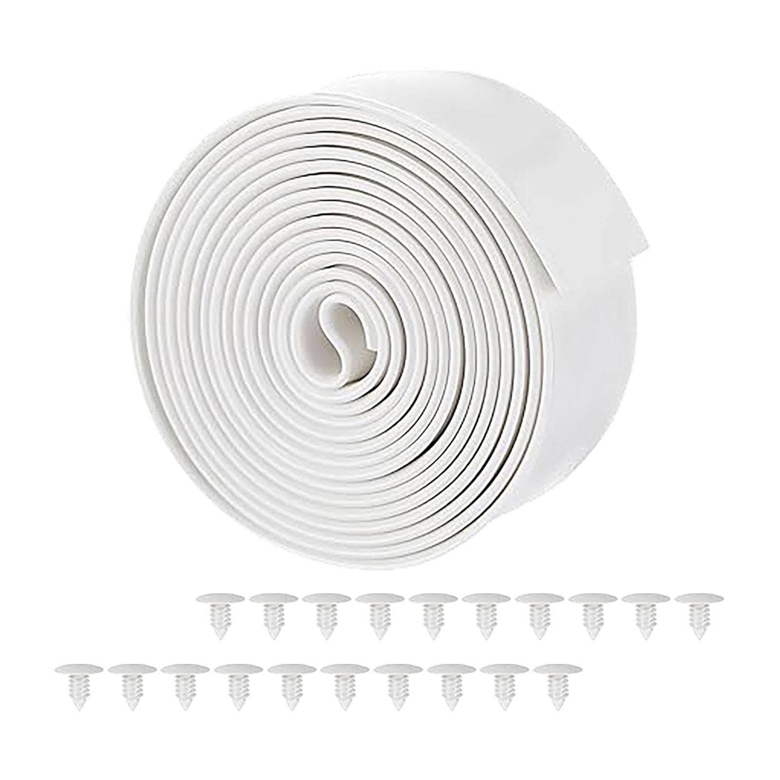 blloocod Vinyl Straps for Patio Chairs Repair 2 Inch 10ft Long with 20 Rivets Replacement Straps for Lawn Garden Furniture Deck Chairs- White