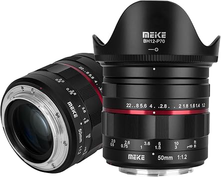 Meike 50mm F1.2 Large Aperture Manual Focus Full Frame Lens Compatible with EF-Mount Cameras