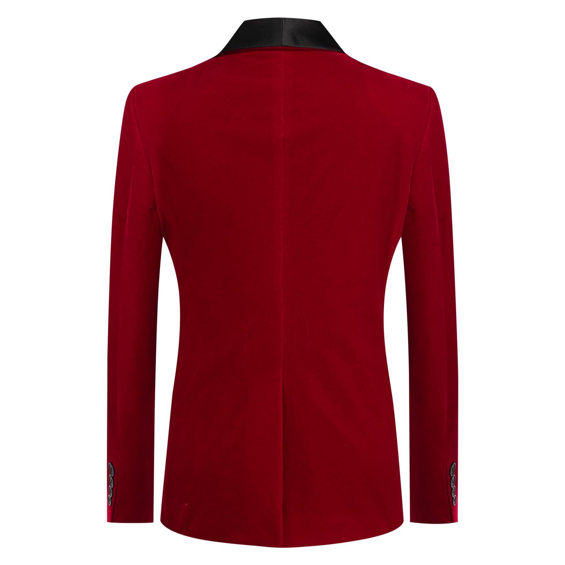YOUTHUP Chaqueta de terciopelo para hombre, cuello de chal, ajustada, 1 botón, para boda, formal, para vestir