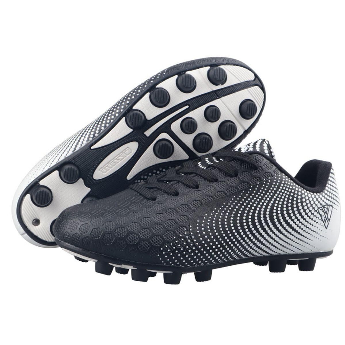 Stealth FG Black/White Size 8.5m Soccer Shoe, 8.5 Regular US-image-22