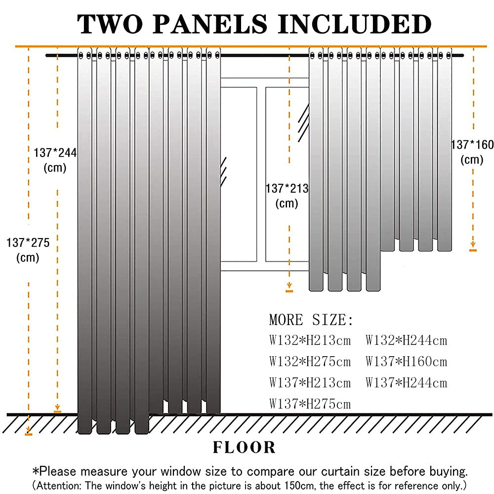Hiseng Voile Vorhänge mit Ösen Durchsichtig Halbtransparent Ösenvorhang für Fenster Wohnzimmer Schlafzimmer Moderne und Elegante Transparent Gardine 2er Set (Blaue Streifen,137x160cm)