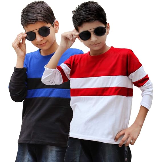 Round Neck Cotton Tshirts for Kids Boys 