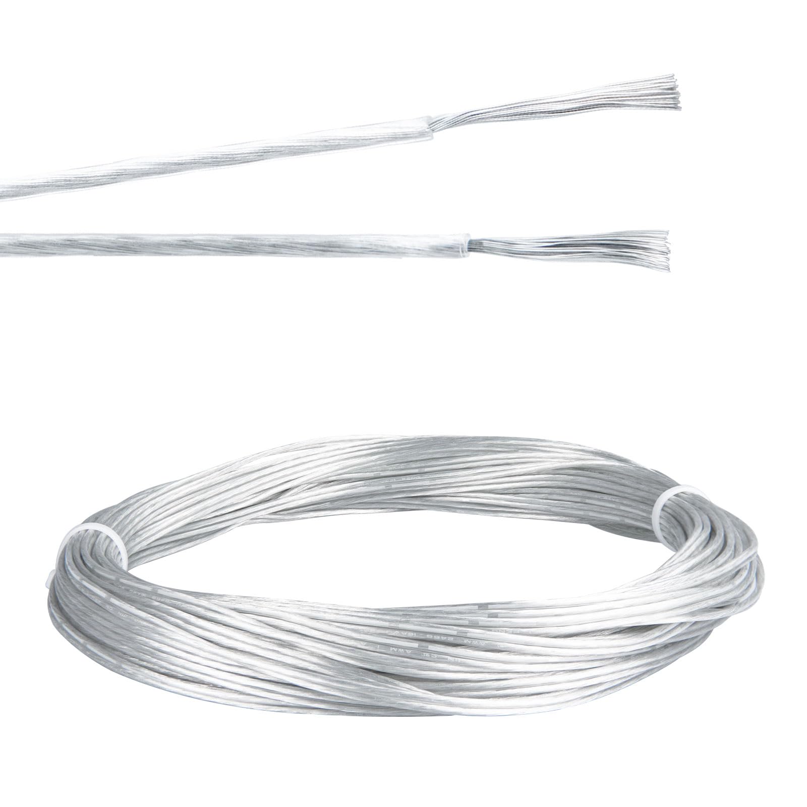 URCIANOW 18AWG Transparent 2 Core Cable 15M Clear Wire