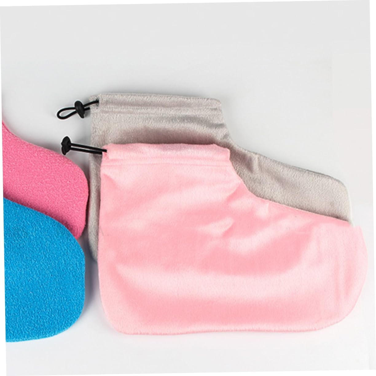 Beauty Salon Essential 2 Pair Foot Warmer Covers Thermal Insulation Foot Straps for Spa (Cotton Grey)