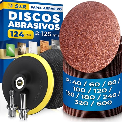 Juego de 120 discos de lija 125 mm para restaurar muebles y pulir metal en tu taller