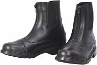 TuffRider Ladies Starter Front Zip Paddock Boots - Water-Resistant Synthetic Leather Equestrian Riding Boots for Women