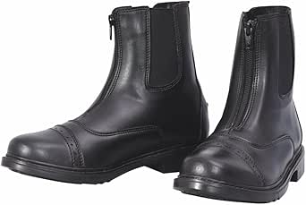 TuffRider Ladies Starter Front Zip Paddock Boots - Water-Resistant Horse Riding Boots for Women