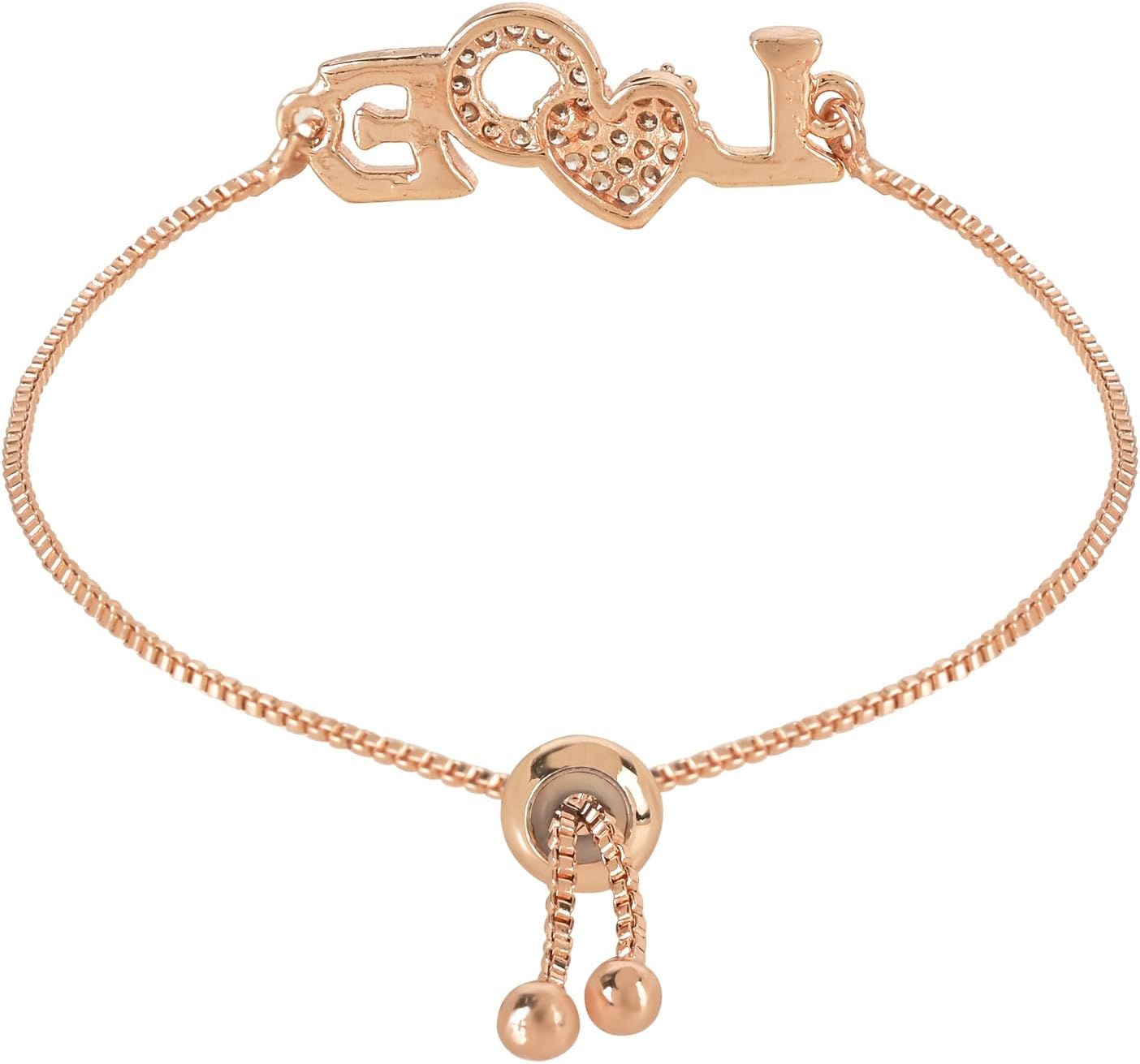 I Jewels Cubic Zirconia Classic Adjustable Tennis Charm Bracelets - Image 4