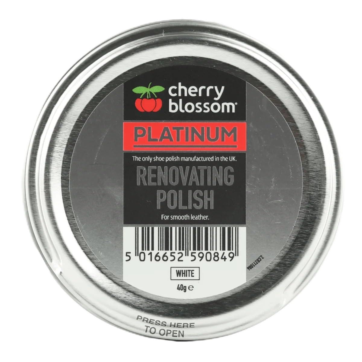 Cherry Blossom Leather Shoe Polish | Restores & Conditions Faded Leather | High Shine Finish | 40g | Available in Black, Dark Brown, Mid Brown, Light Brown, Navy, Gray, White, Red