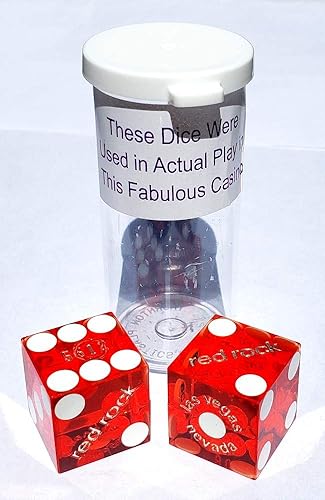 Miniatura 5 de Cyber-Deals Amplia selección de dados de 0.748 in - Auténtico casino de Las Vegas jugado a la mesa (Harrah's (Red Polished))