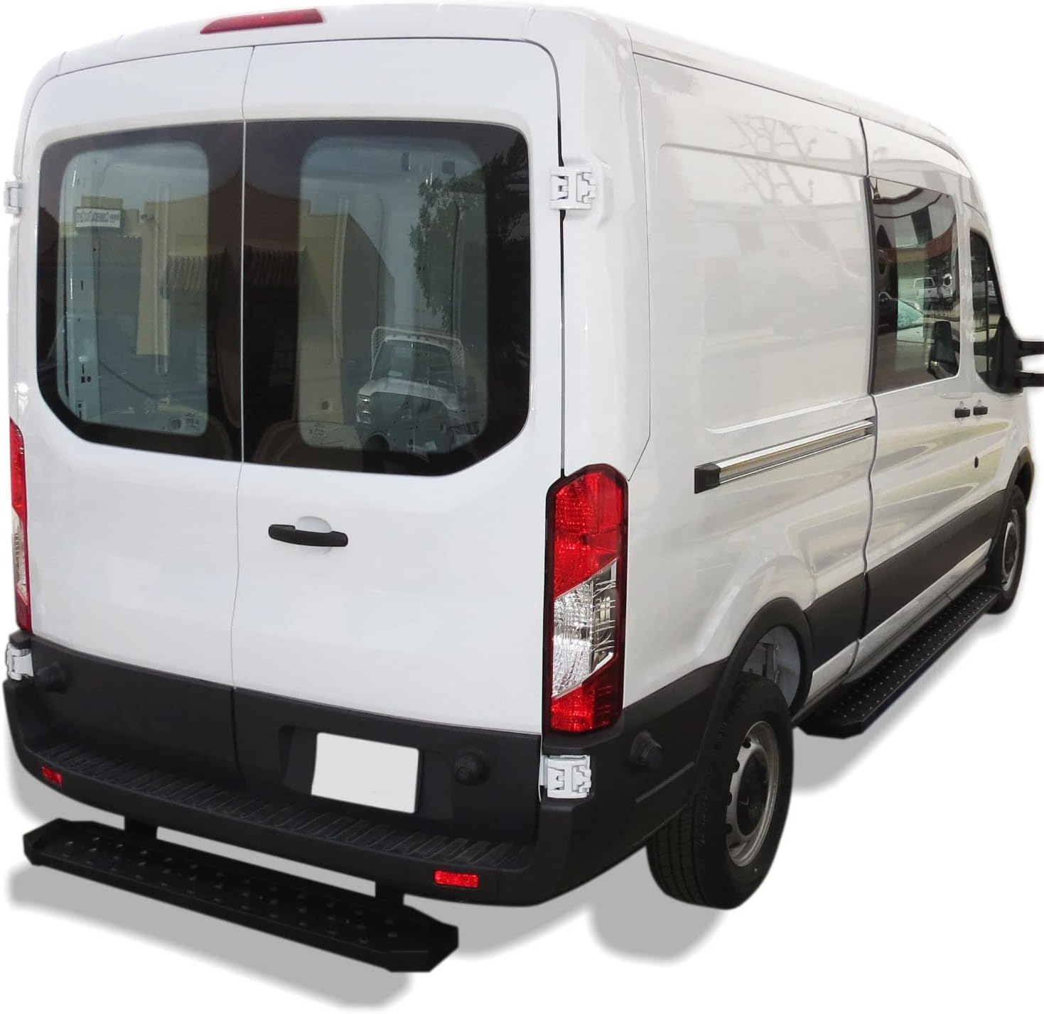 Black Horse Spartan Rear Step Board Black Compatible with 15-26 Ford Transit-150|2015-2026 Ford Transit-250-350 (Incl. 2022-26 E-Transit, Full Size)-8FOTRA