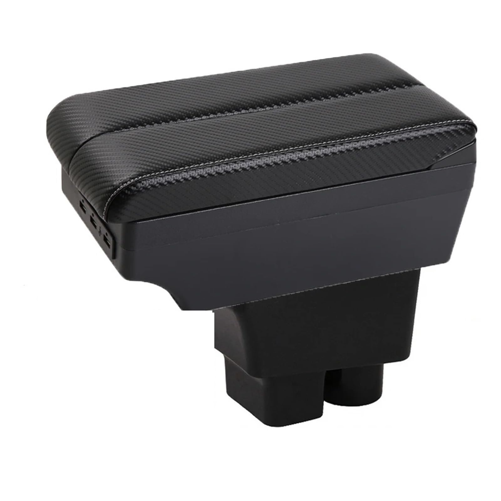 NOKRGQW Car Armrest Box For Skoda For Rapid Armrest Box Auto Storage Box Bracing Interior Details Retrofit Part(C-Black white line)