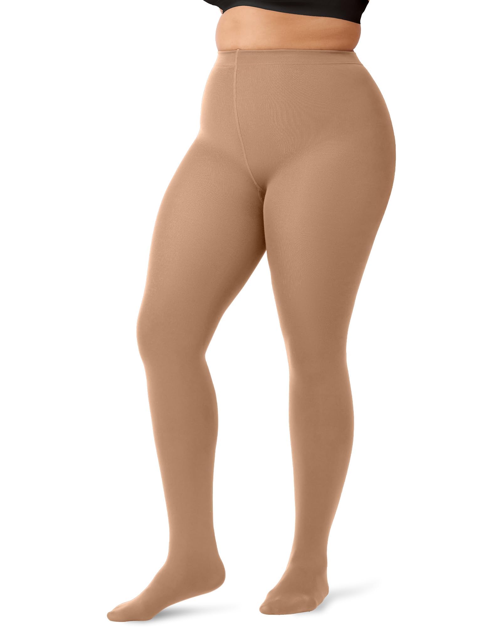 oeak womens fleece lined tights leggings plus size thermal warm thick opaque tights tummy control high waisted pantyhose