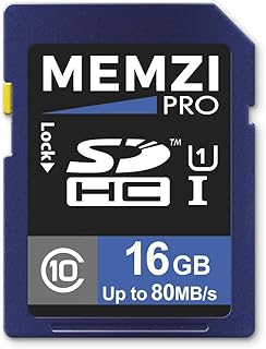 MEMZI PRO 16GB Class 10 80MB/s SDHC Memory Card for Panasonic Lumix DMC-ZS100, DMC-ZS100S, DMC-ZS60, DMC-ZS60K, DMC-ZS50, DMC-ZS45, DMC-ZS40, DMC-ZS30 Digital Cameras