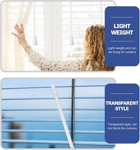 Miniatura 4 de DOITOOL Abridor automático de persianas, 8 piezas de repuesto para persianas verticales de plástico transparente con gancho y agarre, accesorio para