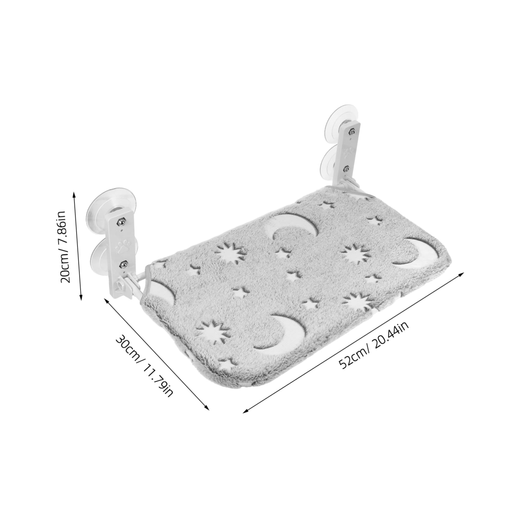TOYANDONA Hamac de Fenêtre pour Chat, Lit Pliable en Peluche, Motif Étoiles Lumineuses, sans Fil, pour Intérieur, Siège Confortable