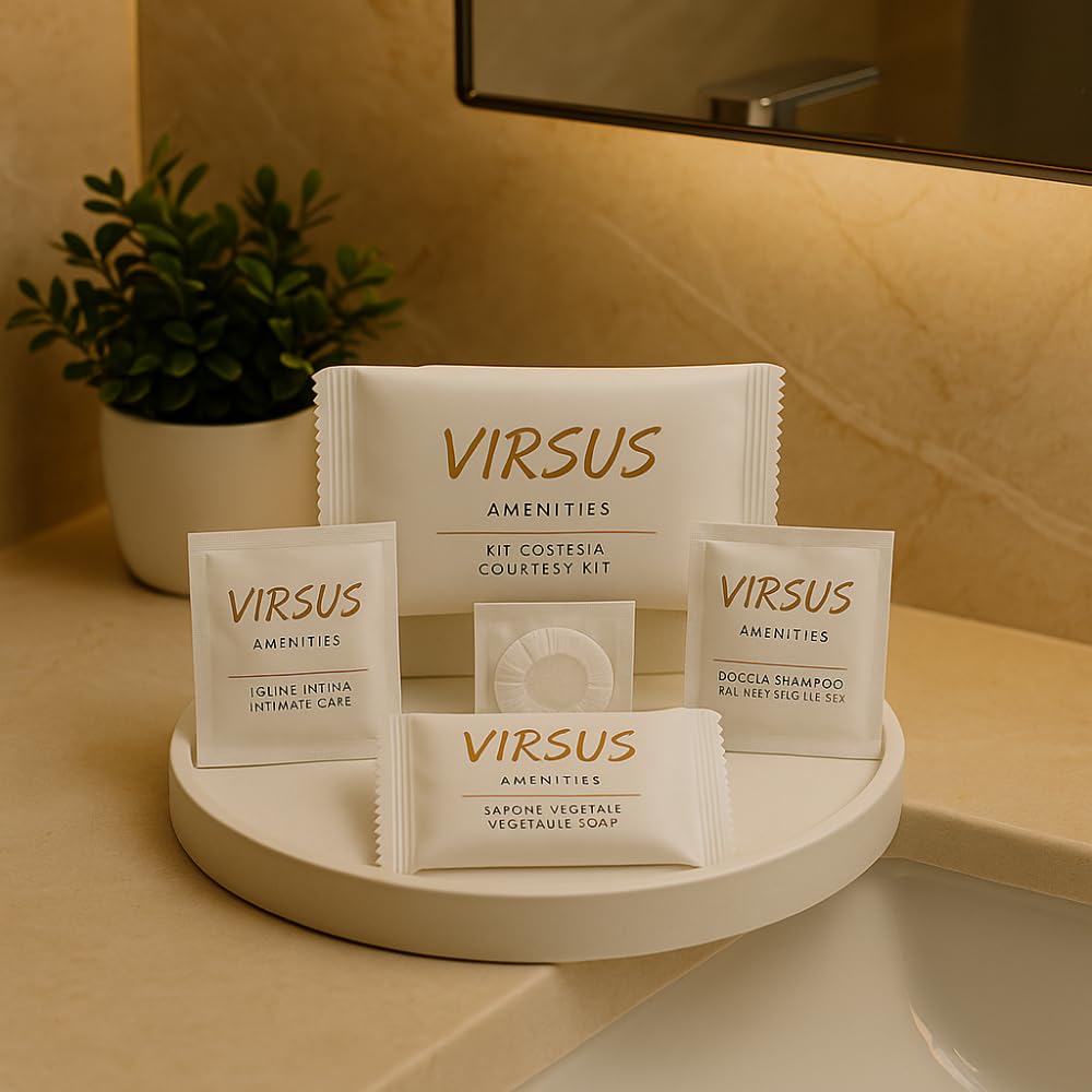 Virsus 200 Pezzi Kit Cortesia in 50 Bustine per Hotel B&B