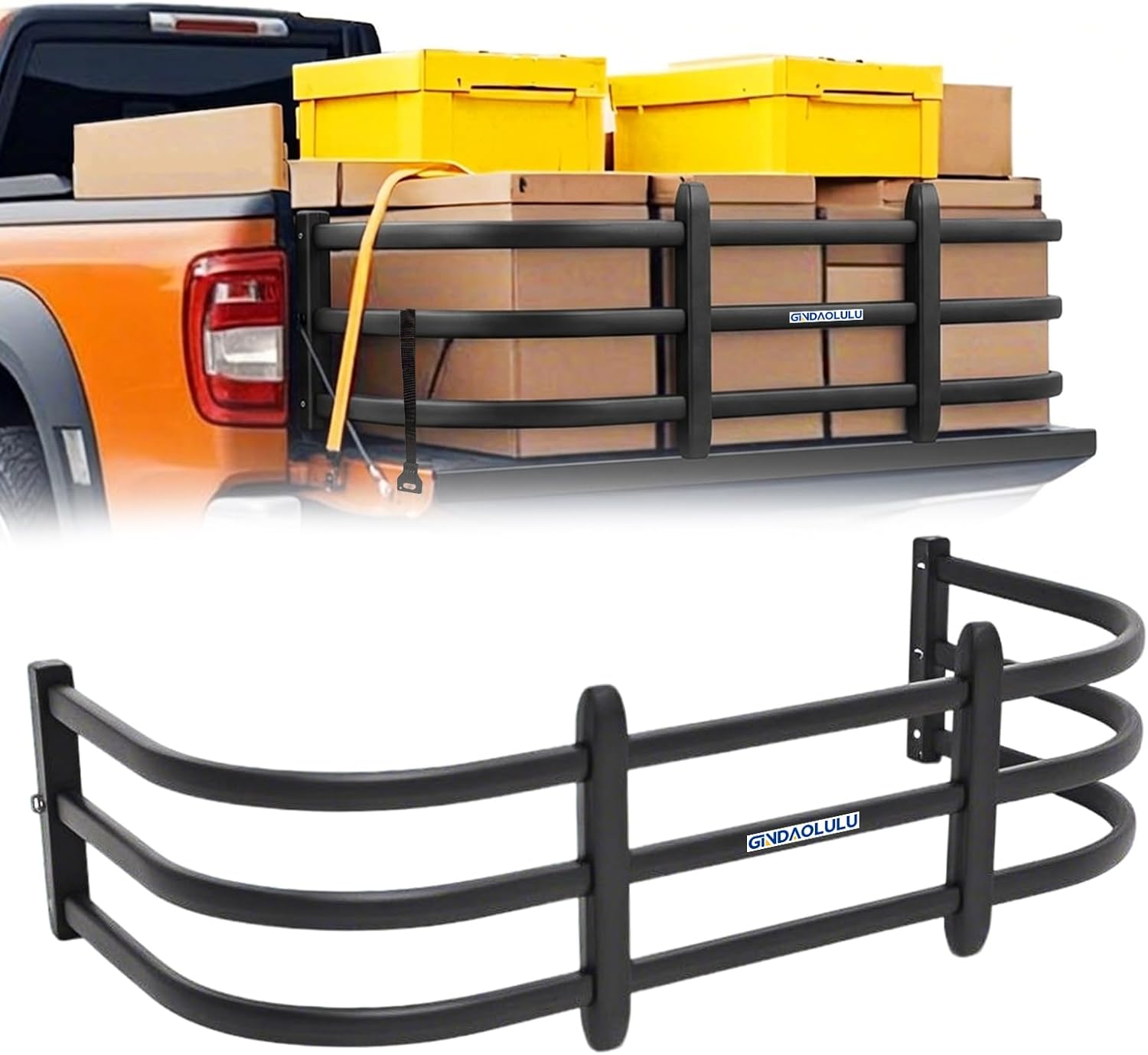 Truck Bed Extender, Aluminum Tailgate Extender 53"-62" Fit for Ford F150 Heavy Duty, Ram1500/2500/3500, Silverado 1500 2500 HD, Sierra, Tundra, Titan Pickup Truck Adjustable Tailgate Extension