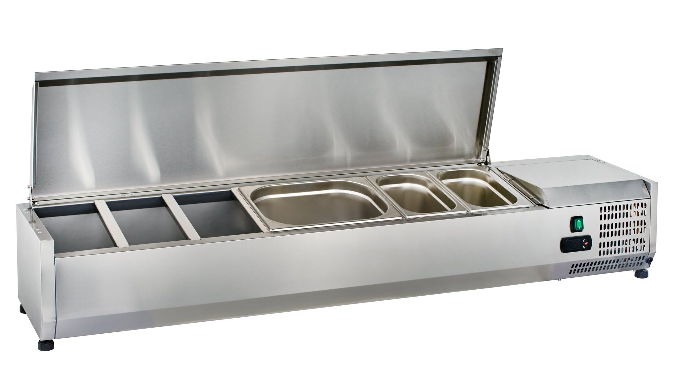 GastroHero Saladette à poser ECO 6 x GN 1/4 | CHR Fournitures de la restauration