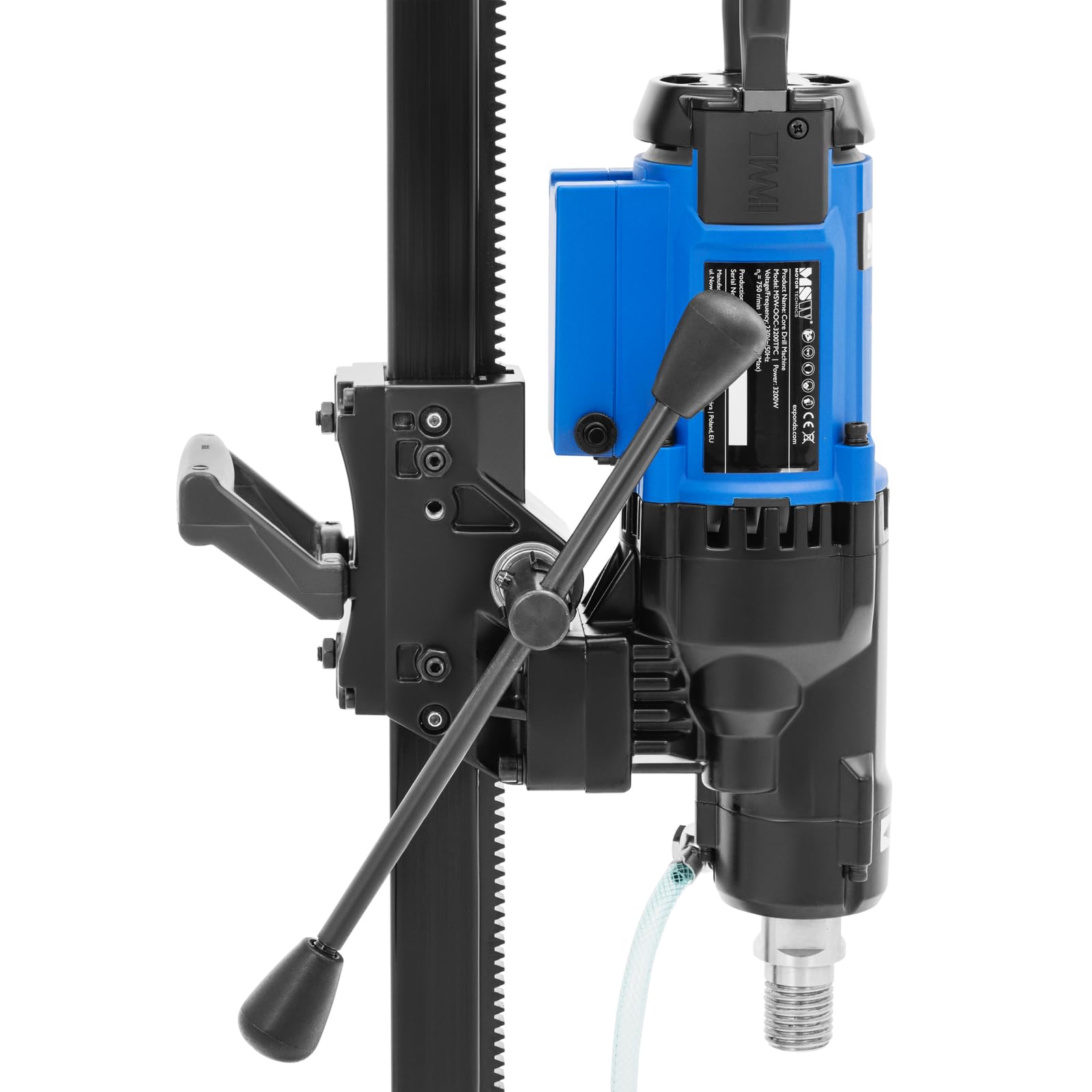 MSW MSW-OOC-3200TPC wiertarka rdzeniowa ze stojakiem, 3200 W, 750 obr./min, przewód bezpieczeństwa na mokro/sucho, wiertło rdzeniowe, wiertło diamentowe