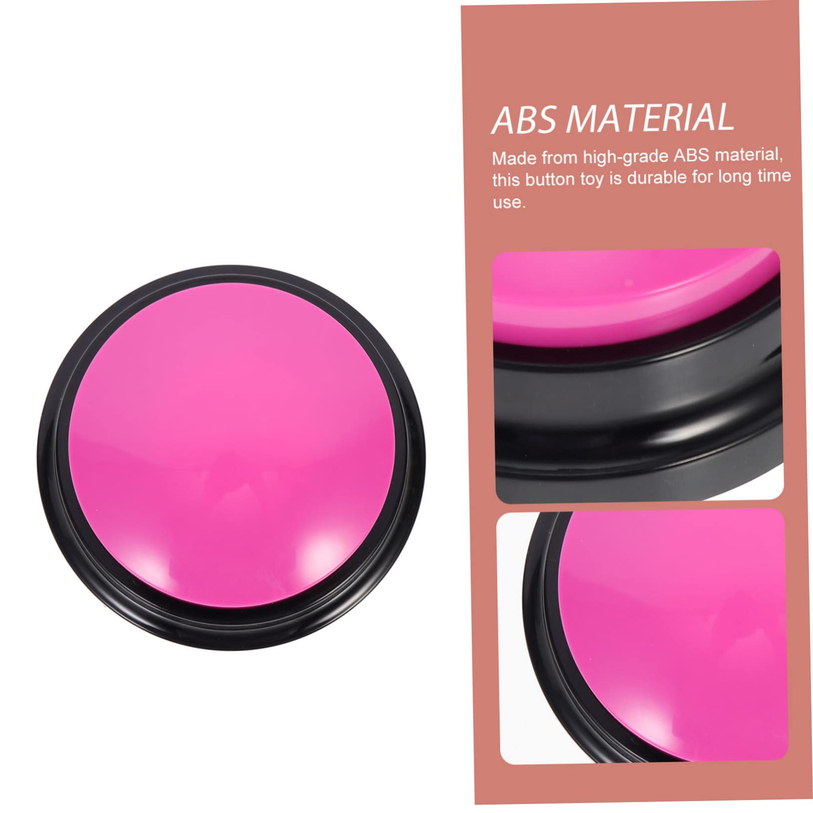 BESPORTBLE Pet Interactive Talking Buzzer Set for Dogs Noise Buttons Recording Feature Long-Lasting Abs Material Dog Toy