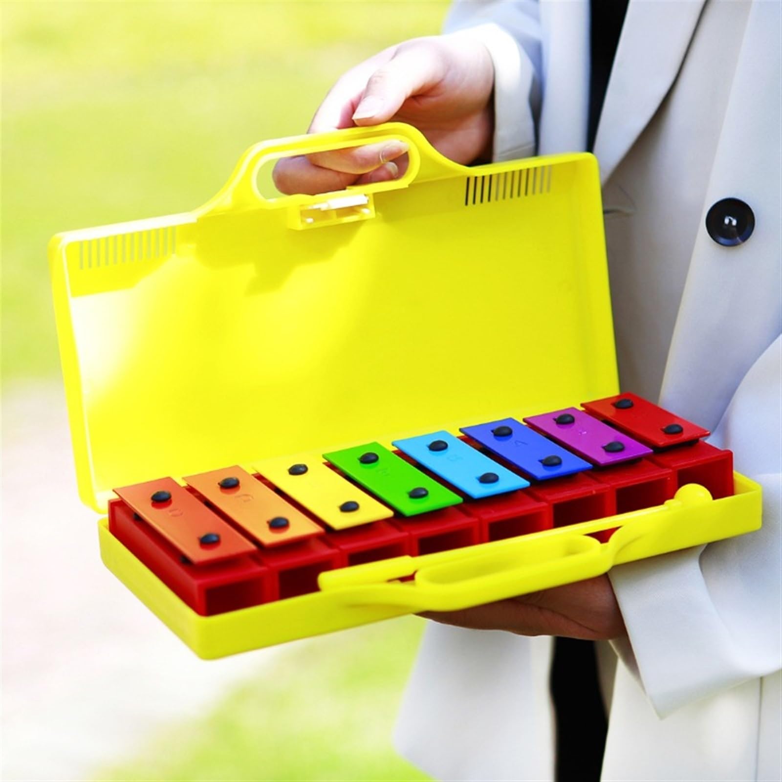 Xylophone Cloche À Main Xylophone À 8 Notes Instrument À Percussion Coloré Pour Débutant Excellent Ton