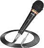 HOTEC Micrófono Dinámico Vocal Premium con Cable XLR Desmontable de 19 pies y Interruptor Encendido/Apagado (Negro Metálico) (H-W07) 1